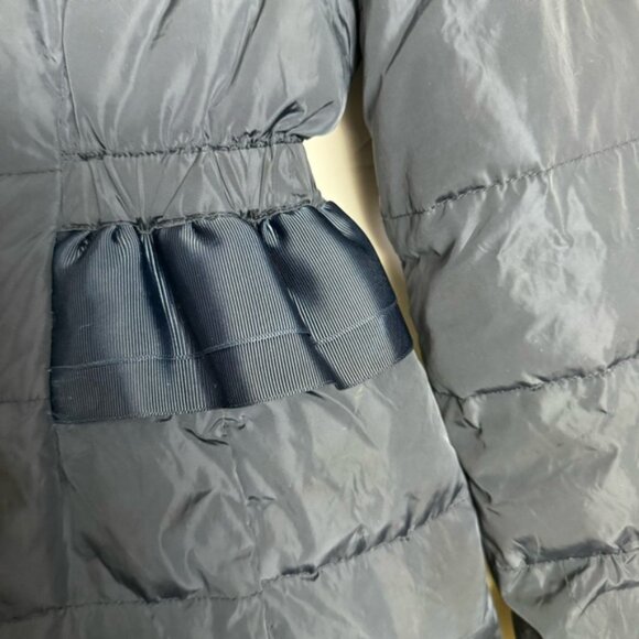 Giorgio Armani Junior Puffer Hood Ruffles Jacket Coat Zip Logo Pockets Warm 12 - Picture 12 of 16